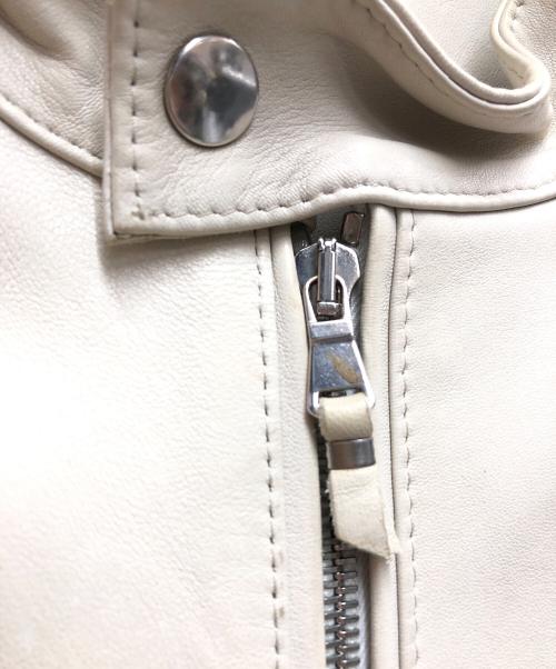 EMMETI（エンメティ）EMMETI (エンメティ) レザージャケット ベージュ サイズ:46の古着・服飾アイテム