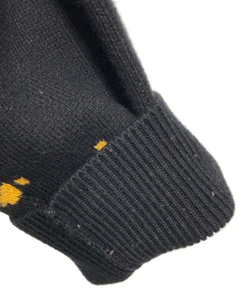 HUF（ハフ）HUF (ハフ) 厚手ニット ブラック×イエロー サイズ:Mの古着・服飾アイテム