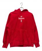 SUPREMEシュプリーム）の古着「Cross Box Logo Hooded Sweatshirt」｜レッド