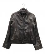 BOSS HUGO BOSSボス ヒューゴボス）の古着「レザージャケット」｜ブラウン