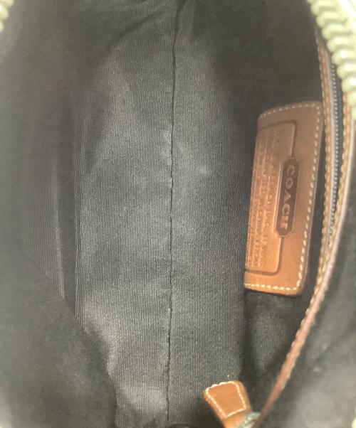 COACH（コーチ）COACH (コーチ) ミニシグネチャーハンドバッグ グレー×ブラックの古着・服飾アイテム