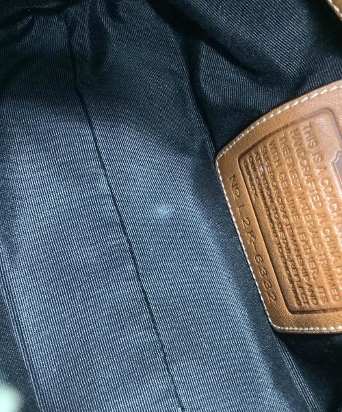 COACH（コーチ）COACH (コーチ) ミニシグネチャーハンドバッグ グレー×ブラックの古着・服飾アイテム