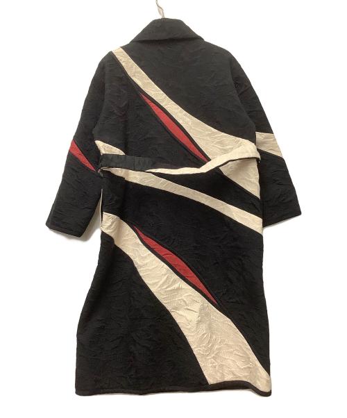KIARIS VINTAGE（キアリズ ヴィンテージ）KIARIS VINTAGE (キアリズ ヴィンテージ) JOURNAL STANDARD (ジャーナルスタンダード) パッチワークキルトコート ブラック×ベージュ サイズ:不明の古着・服飾アイテム