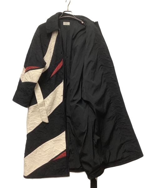 KIARIS VINTAGE（キアリズ ヴィンテージ）KIARIS VINTAGE (キアリズ ヴィンテージ) JOURNAL STANDARD (ジャーナルスタンダード) パッチワークキルトコート ブラック×ベージュ サイズ:不明の古着・服飾アイテム