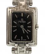 FENDIフェンディ）の古着「FENDI OROLOGI710L スクエアクウォーツ腕時計」｜ブラック