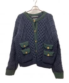 JOURNAL STANDARD（ジャーナルスタンダード）の古着「厚手カーディガン」｜ネイビー×グリーン