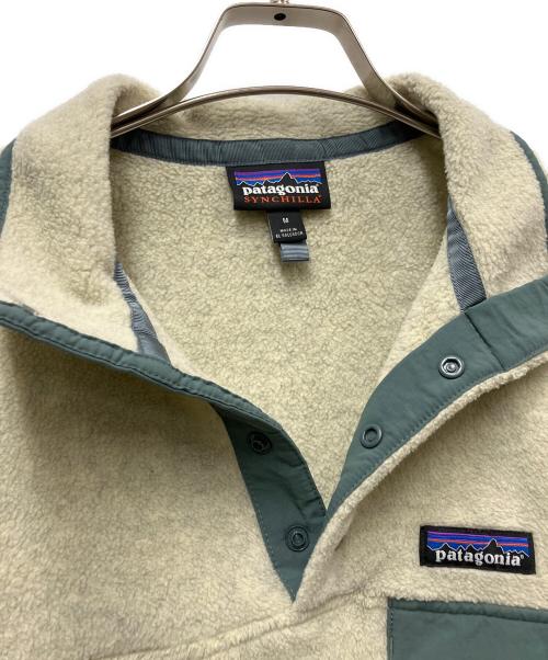 Patagonia（パタゴニア）Patagonia (パタゴニア) シンチラスナップT ベージュ×グレー サイズ:Mの古着・服飾アイテム