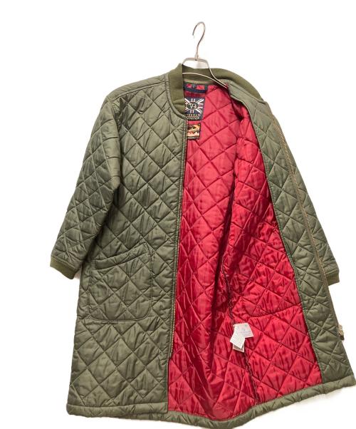 LAVENHAM（ラベンハム）LAVENHAM (ラベンハム) ROSE BUD (ローズバッド) キルティングコート グリーン サイズ:UK34の古着・服飾アイテム