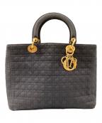 Christian Diorクリスチャン ディオール）の古着「カナージュハンドバッグ」｜ブラック