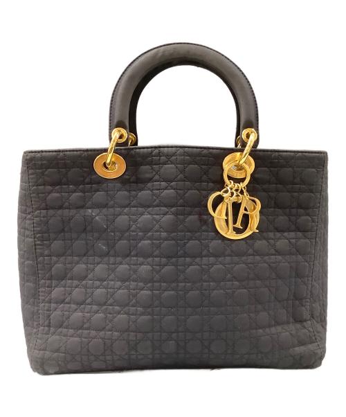 Christian Dior（クリスチャン ディオール）Christian Dior (クリスチャン ディオール) カナージュハンドバッグ ブラックの古着・服飾アイテム