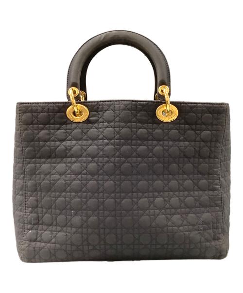 Christian Dior（クリスチャン ディオール）Christian Dior (クリスチャン ディオール) カナージュハンドバッグ ブラックの古着・服飾アイテム
