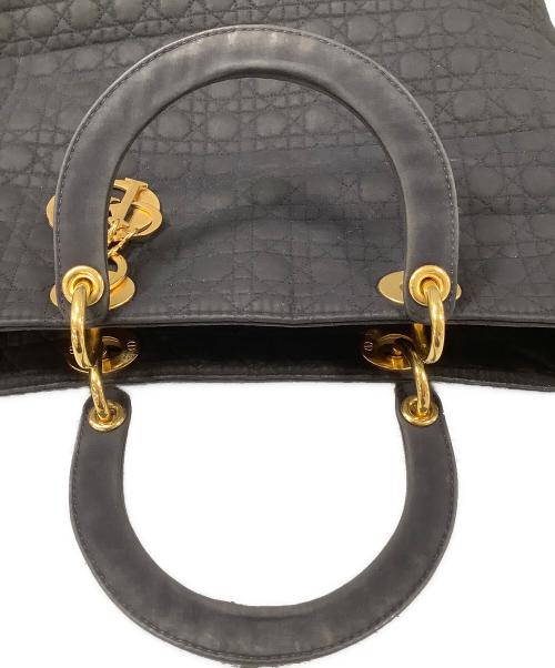 Christian Dior（クリスチャン ディオール）Christian Dior (クリスチャン ディオール) カナージュハンドバッグ ブラックの古着・服飾アイテム