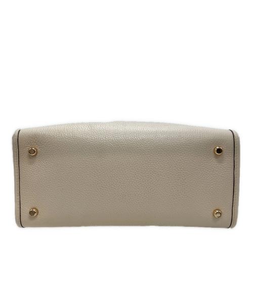 COACH（コーチ）COACH (コーチ) キャリーオールウィズ パッチ　2WAYトートバッグ アイボリー×ブラウンの古着・服飾アイテム