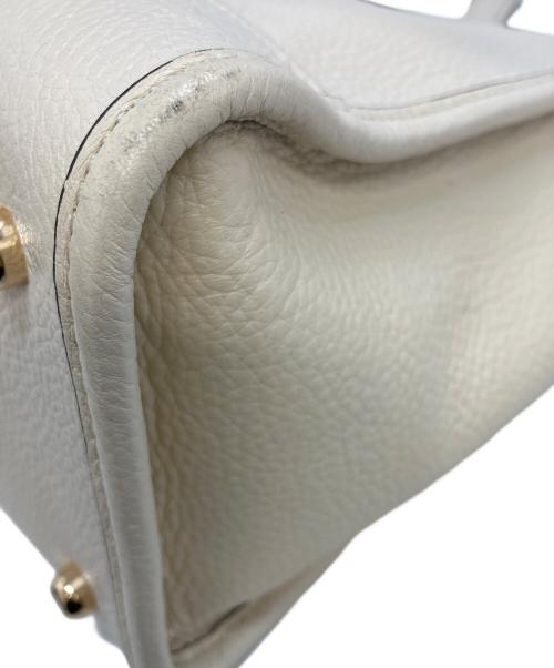 COACH（コーチ）COACH (コーチ) キャリーオールウィズ パッチ　2WAYトートバッグ アイボリー×ブラウンの古着・服飾アイテム