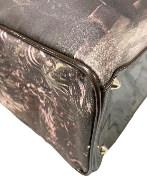 ANYA HINDMARCH（アニヤ・ハインドマーチ）ANYA HINDMARCH (アニヤ・ハインドマーチ) フォトプリント トートバッグ ベージュ×スカイブルーの古着・服飾アイテム