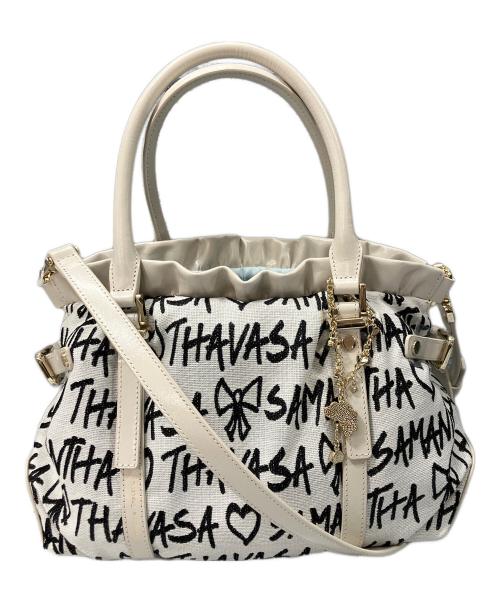 Samantha Thavasa（サマンサタバサ）Samantha Thavasa (サマンサタバサ) ミニョンハンドバッグ アイボリー×ブラックの古着・服飾アイテム