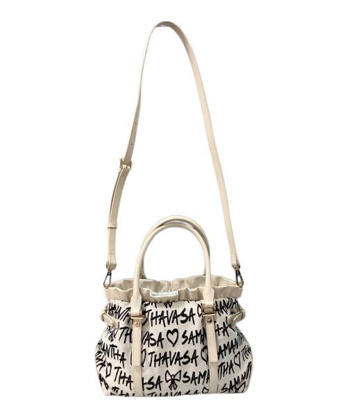 Samantha Thavasa（サマンサタバサ）Samantha Thavasa (サマンサタバサ) ミニョンハンドバッグ アイボリー×ブラックの古着・服飾アイテム