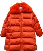 Calvin Kleinカルバンクライン）の古着「LUX SATIN PUFFER COAT」｜オレンジ