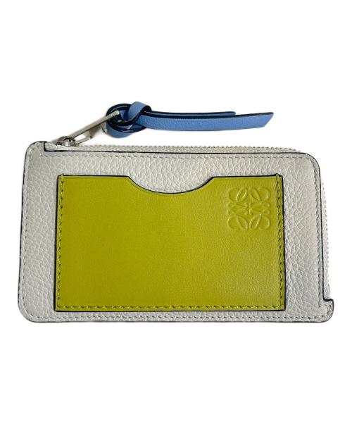 LOEWE（ロエベ）LOEWE (ロエベ) コインカードホルダー アイボリー×グリーンの古着・服飾アイテム