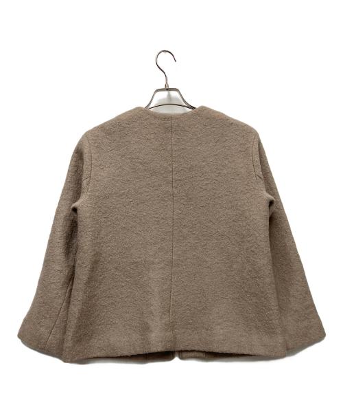 MACKINTOSH PHILOSOPHY（マッキントッシュ フィロソフィー）MACKINTOSH PHILOSOPHY (マッキントッシュ フィロソフィー) ウールパイルノーカラーブルゾン ピンク サイズ:36の古着・服飾アイテム