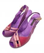 LOUIS VUITTONルイ ヴィトン）の古着「リザードサンダル」｜パープル×レッド