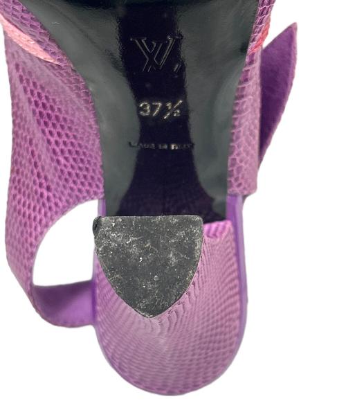 LOUIS VUITTON（ルイ ヴィトン）LOUIS VUITTON (ルイ ヴィトン) リザードサンダル パープル×レッド サイズ:37 1/2の古着・服飾アイテム