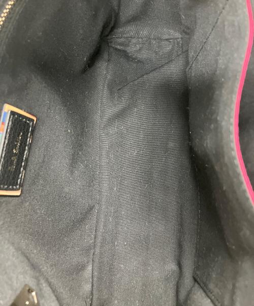 PAUL SMITH（ポールスミス）PAUL SMITH (ポールスミス) クロスオーバーストライプショルダーバッグ ブラックの古着・服飾アイテム