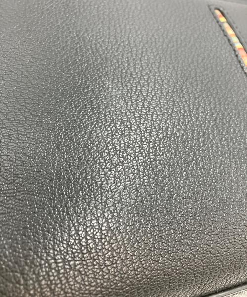 PAUL SMITH（ポールスミス）PAUL SMITH (ポールスミス) クロスオーバーストライプショルダーバッグ ブラックの古着・服飾アイテム