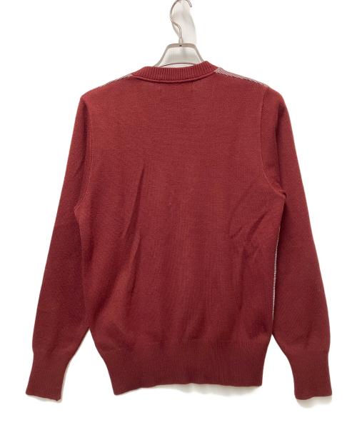 FRED PERRY（フレッドペリー）FRED PERRY (フレッドペリー) COMME des GARCONS SHIRT (コムデギャルソンシャツ) 薄手カーディガン ボルドー サイズ:Sの古着・服飾アイテム