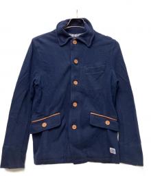 MEN'S BIGI×maccheronian（メンズビギ×マカロニアン）の古着「ワークテイストカバーオール」｜ネイビー