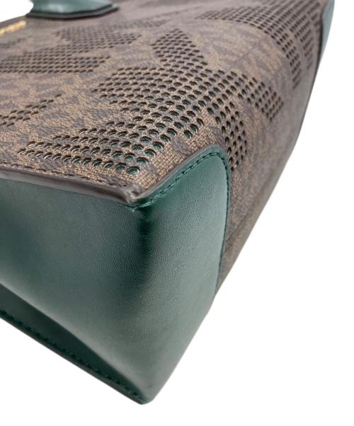 MICHAEL KORS（マイケル・コース）MICHAEL KORS (マイケル・コース) 2WAYショルダーバッグ ブラウン×ダークグリーンの古着・服飾アイテム