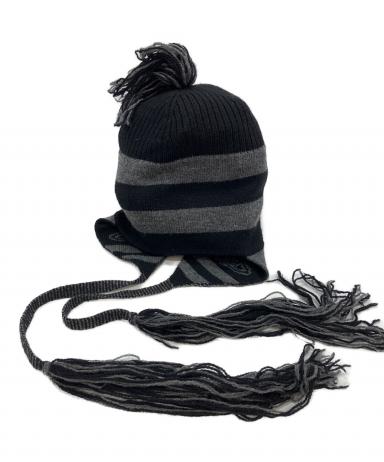 【新品タグ付き】Vivienne Westwood ニット帽 ブラック/グレー 中古・古着通販】Vivienne Westwood (ヴィヴィアンウエストウッド) ORB