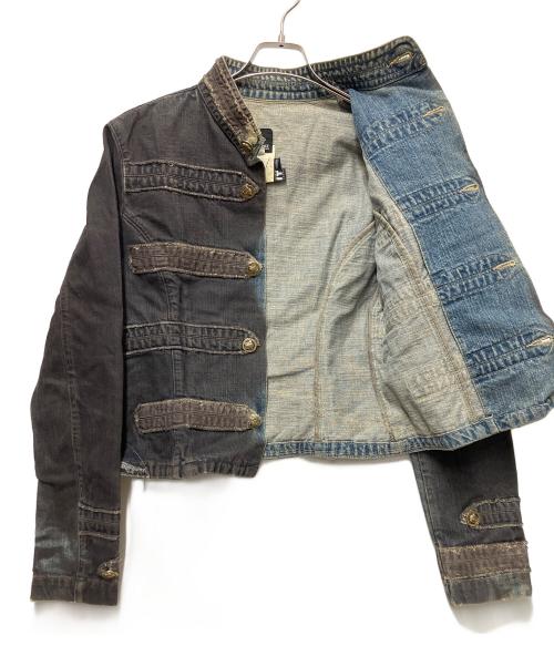 VERSACE JEANS COUTURE（ヴェルサーチ ジーンズクチュール）VERSACE JEANS COUTURE (ヴェルサーチ ジーンズクチュール) デニムジャケット ブラック サイズ:Sの古着・服飾アイテム