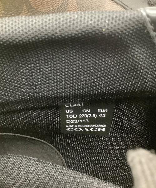 COACH（コーチ）COACH (コーチ) クリップ ハイ トップ スニーカー・シグネチャー キャンバス ブラウン サイズ:27の古着・服飾アイテム