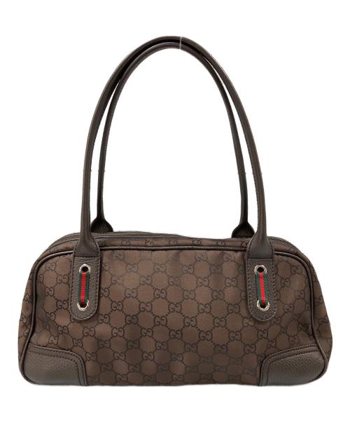 GUCCI（グッチ）GUCCI (グッチ) シェリーラインセミショルダーバッグ ブラウンの古着・服飾アイテム