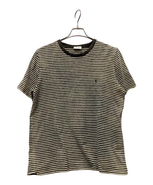 Saint Laurent Paris（サンローランパリ）Saint Laurent Paris (サンローランパリ) 半袖カットソー ベージュ サイズ:Sの古着・服飾アイテム