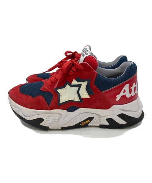 atlantic stars（アトランティックスターズ）atlantic stars (アトランティックスターズ) スニーカー レッド×ネイビー サイズ:26の古着・服飾アイテム