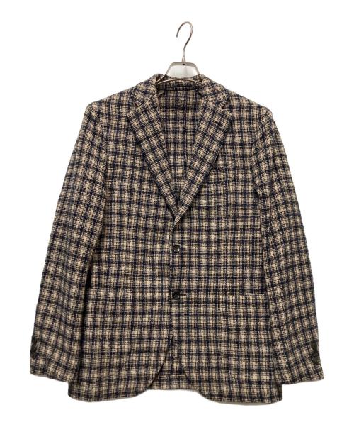 LARDINI（ラルディーニ）LARDINI (ラルディーニ) テーラードジャケット ベージュ×ネイビー サイズ:不明の古着・服飾アイテム