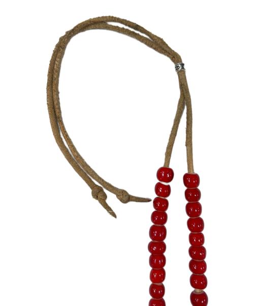 -（-）- (-) フェザートップ ネックレス レッドの古着・服飾アイテム