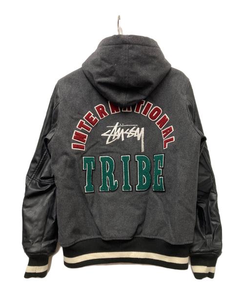 stussy（ステューシー）stussy (ステューシー) スタジャン ブラック サイズ:Mの古着・服飾アイテム