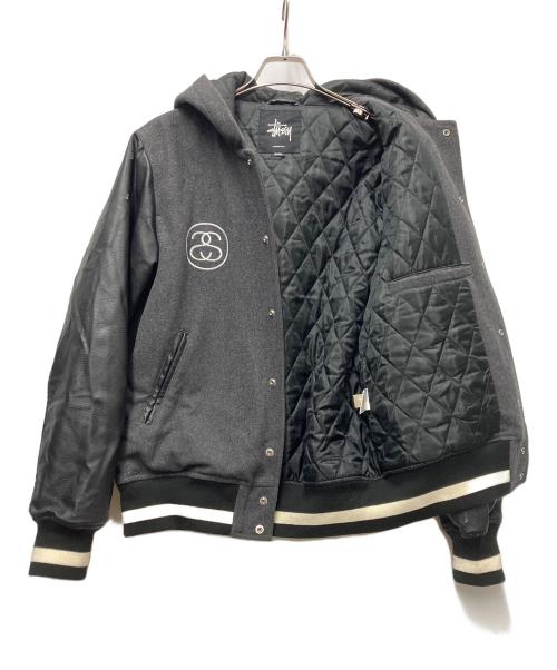 stussy（ステューシー）stussy (ステューシー) スタジャン ブラック サイズ:Mの古着・服飾アイテム