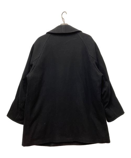 miffew（ミフュー）miffew (ミフュー) SUPER140sウールメルトンラグランスリーブダウンPコート ブラック サイズ:4の古着・服飾アイテム