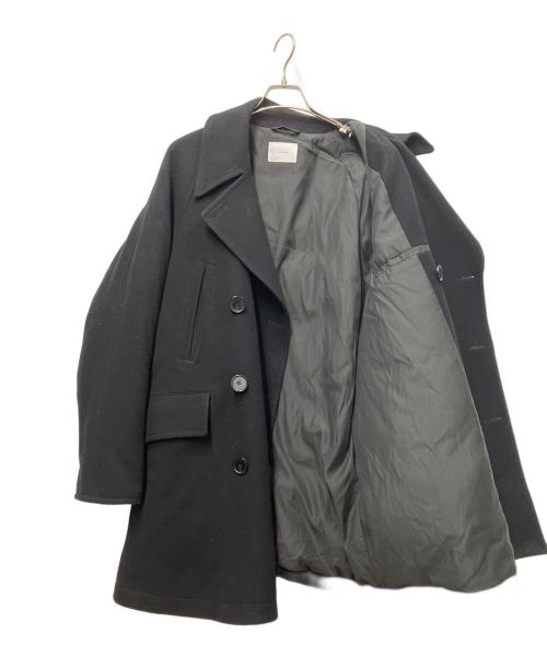 miffew（ミフュー）miffew (ミフュー) SUPER140sウールメルトンラグランスリーブダウンPコート ブラック サイズ:4の古着・服飾アイテム