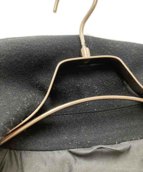 miffew（ミフュー）miffew (ミフュー) SUPER140sウールメルトンラグランスリーブダウンPコート ブラック サイズ:4の古着・服飾アイテム