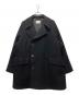 miffew（ミフュー）の古着「SUPER140sウールメルトンラグランスリーブダウンPコート」｜ブラック