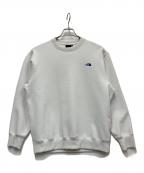 THE NORTH FACEザ ノース フェイス）の古着「Small Logo Heather SWEAT CREW」｜ホワイト×ブルー