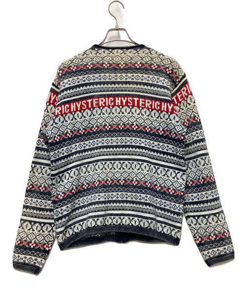 Hysteric Glamour（ヒステリックグラマー）Hysteric Glamour (ヒステリックグラマー) 厚手ニット ホワイト×ネイビー サイズ:Mの古着・服飾アイテム