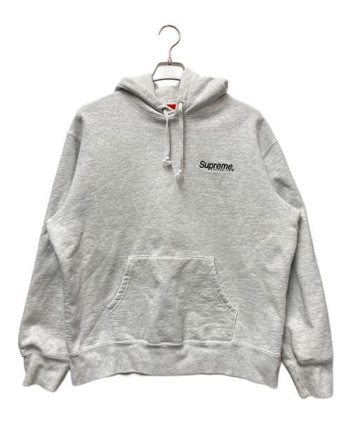 SUPREME（シュプリーム）SUPREME (シュプリーム) WORLDWIDE HOODED SWEATSHIRT ライトグレー サイズ:Mの古着・服飾アイテム