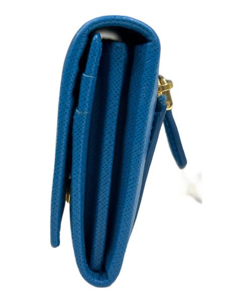 PRADA（プラダ）PRADA (プラダ) サティアーノ 長財布 ブルーの古着・服飾アイテム