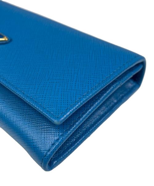 PRADA（プラダ）PRADA (プラダ) サティアーノ 長財布 ブルーの古着・服飾アイテム